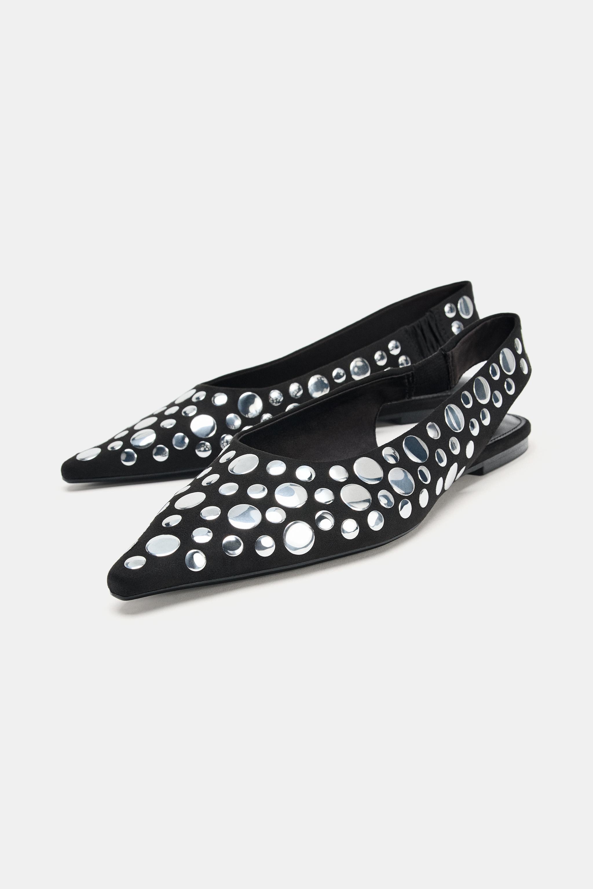 BALLERINES OUVERTES À L'ARRIÈRE AVEC CLOUS